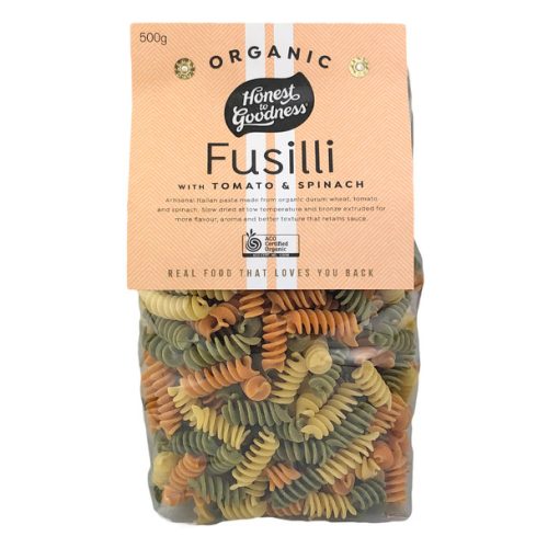 Certified Organic Fusilli with Tomato & Spinach 500 Gm